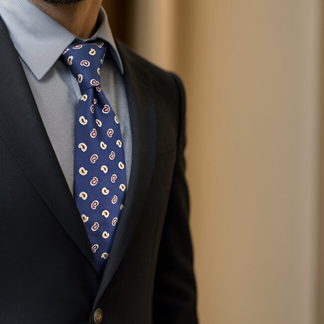 Shlax & Wing A86 Mens Neckties Pocket Square Set Blue Paisley Fashion Classic Party Gift Necktie Business 63″