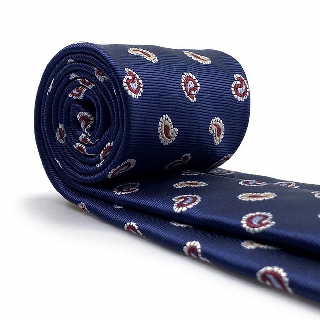 Shlax & Wing A86 Mens Neckties Pocket Square Set Blue Paisley Fashion Classic Party Gift Necktie Business 63″