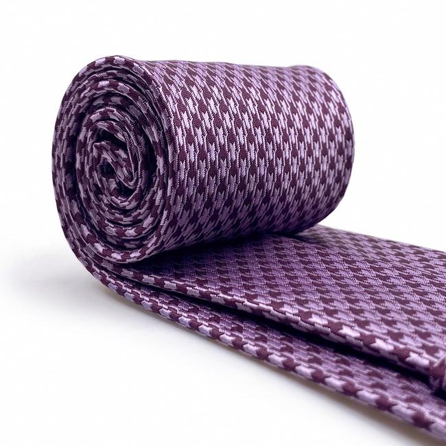 Shlax & Wing A90 Purple Houndstooth Mens Ties Pocket Square Set Wedding Extra Long Size Business Classic