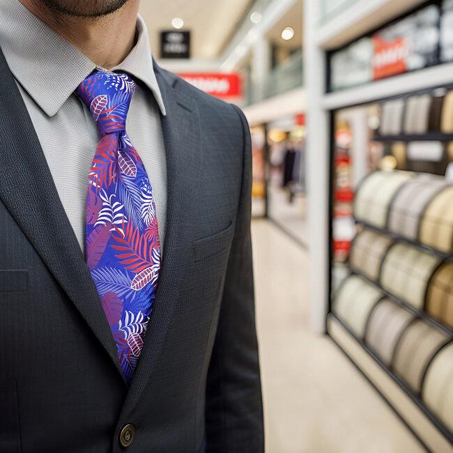 Shlax & Wing A91 Blue Red Abstract Mens Necktie Pocket Square Set Wedding Fashion Extra Long Size Brand New Dress