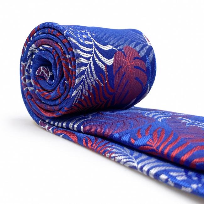 Shlax & Wing A91 Blue Red Abstract Mens Necktie Pocket Square Set Wedding Fashion Extra Long Size Brand New Dress