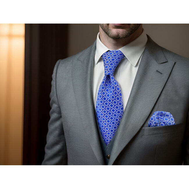 shlax & wing A93 Blue Checkes Silk Mens Ties Pocket Square Set Classic Brand New Skinny Necktie Fashion Wedding 63″