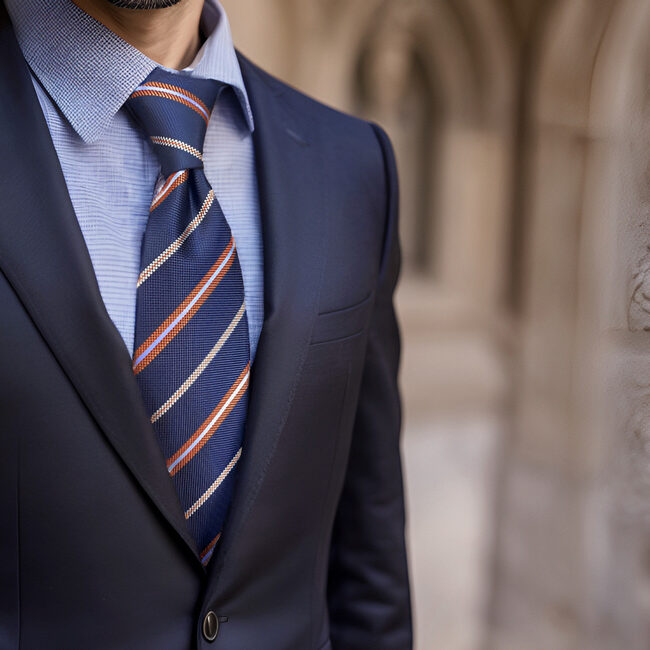 Shlax & Wing A97 Blue Striped Mens Neckties Pocket Square Set Gift Fashion Party Novelty Business 63″