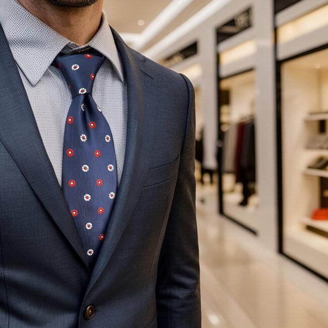 Shlax & Wing A98 Blue Floral Mens Neckties Pocket Square Set Classic Fashion 63″ Acceossories Wedding