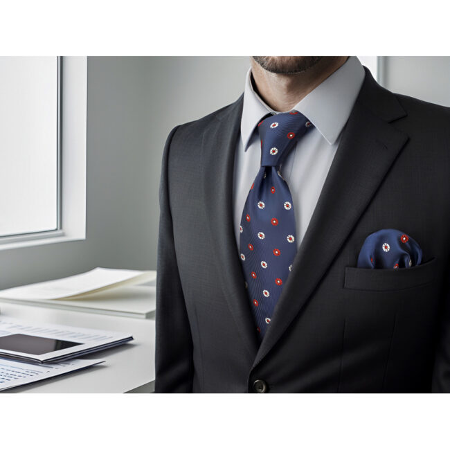 shlax & wing A98 Blue Floral Mens Neckties Pocket Square Set Classic Fashion 63″ Acceossories Wedding