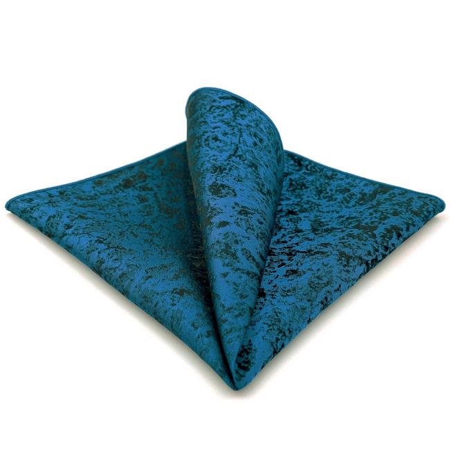 shlax & wing AH41 Dark Teal Pattern Mens Pocket Square Luxury Novelty Gift Accessories Party Handkerchief