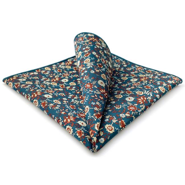 shlax & wing AH52 Seaweed Green Floral Mens Pocket Square Classic Dress Party Fashion Handkerchief
