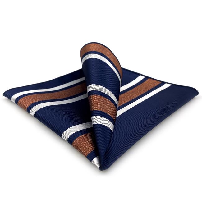 shlax & wing AH59 Multicolor Striped Mens Pocket Square Dress Fashion Classic Handkerchief