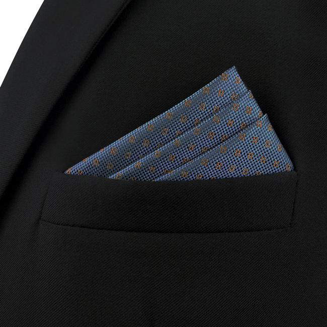 Shlax & Wing AH60 Navy Blue Dots Mens Pocket Square Party Fashion Business Groom Handkerchief