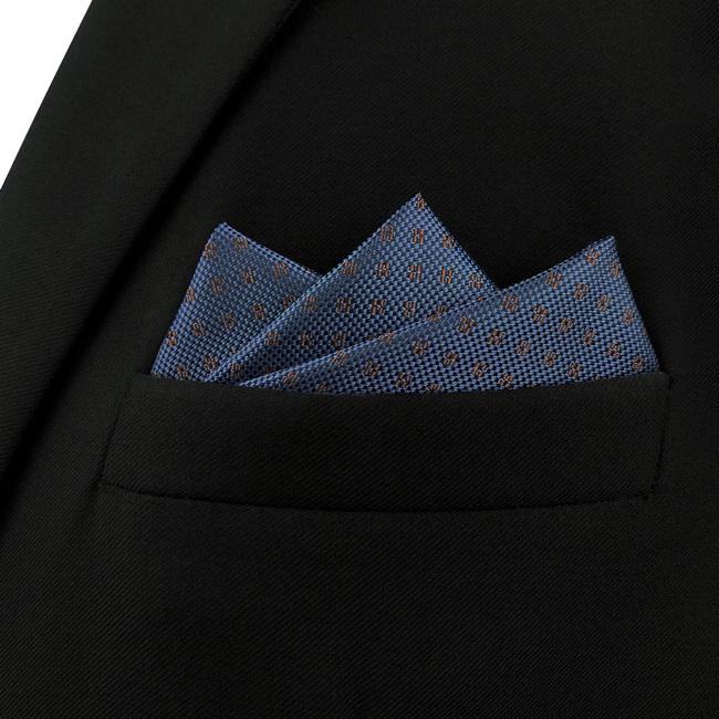 Shlax & Wing AH60 Navy Blue Dots Mens Pocket Square Party Fashion Business Groom Handkerchief