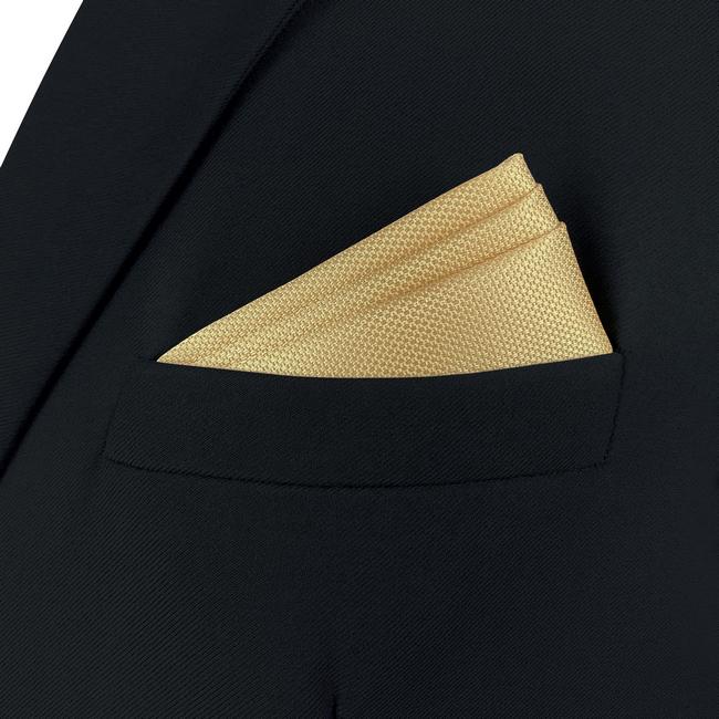 Shlax & Wing AH80 Light Yellow Solid Mens Pocket Square Fashion Gift Wedding Handkerchief Classic