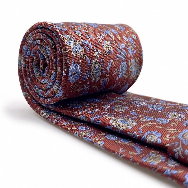 Shlax & Wing B32 Red Floral Mens Neckties Pocket Square Set Classic Dress Party Fashion Extra Long Size Wedding