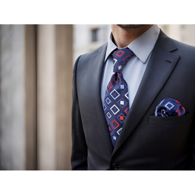 shlax & wing B33 Navy Blue Checkes Mens Neckties Pocket Square Set Classic Fashion Business Extra Long Size Groom