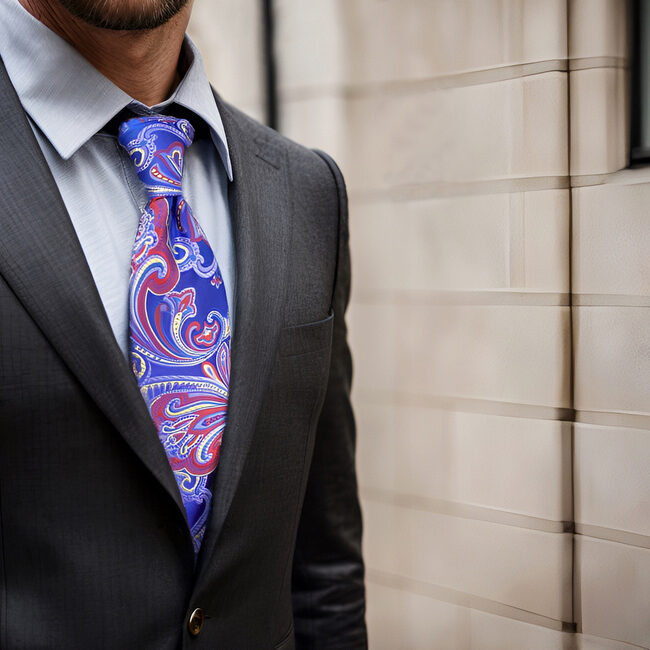 Shlax & Wing B34 Multicolor Geometric Mens Neckties Pocket Square Set Party Fashion Extra Long Size Wedding Gift