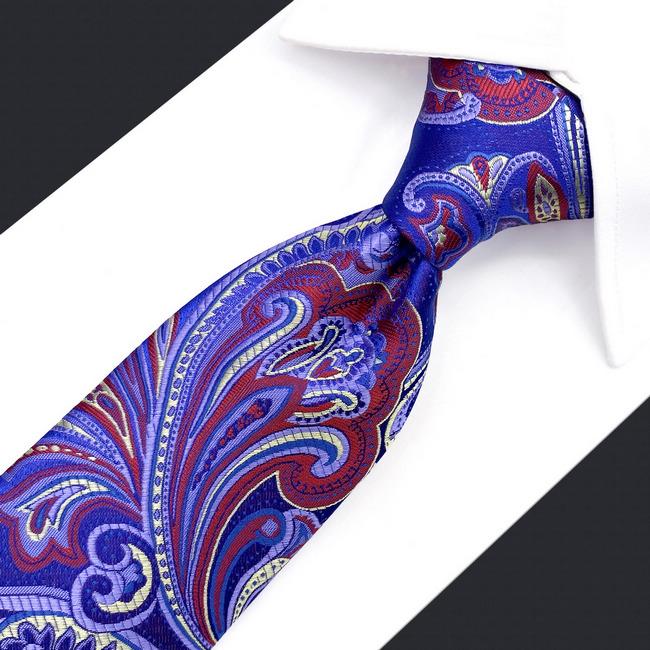 Shlax & Wing B34 Multicolor Geometric Mens Neckties Pocket Square Set Party Fashion Extra Long Size Wedding Gift
