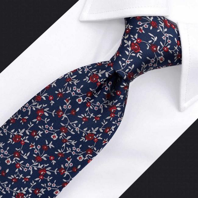 Shlax & Wing B42 Blue Floral Men’s Accessories Necktie Set Business Pocket Square Extra Long Size