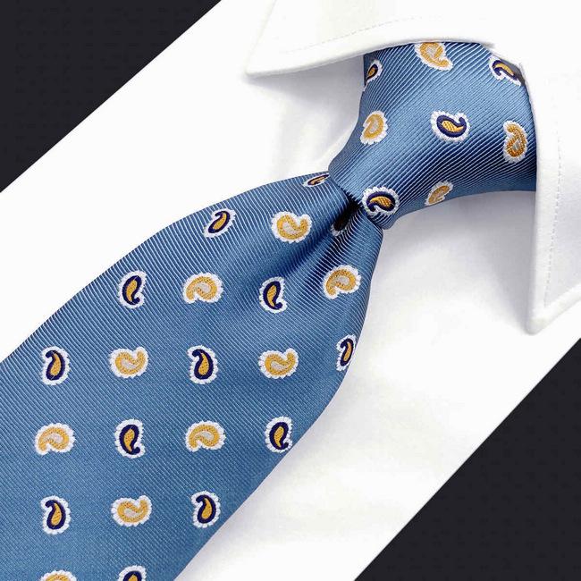 Shlax & Wing B48 Royal Blue Paisley Mens Neckties Set Fashion Pocket Square Extra Long Size Business Wedding