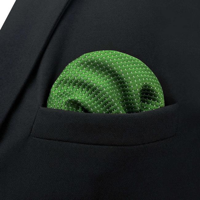 Shlax & Wing B50 Green Solid Mens Pocket Square Fashion Classic Wedding Handkerchief Dress Hanky