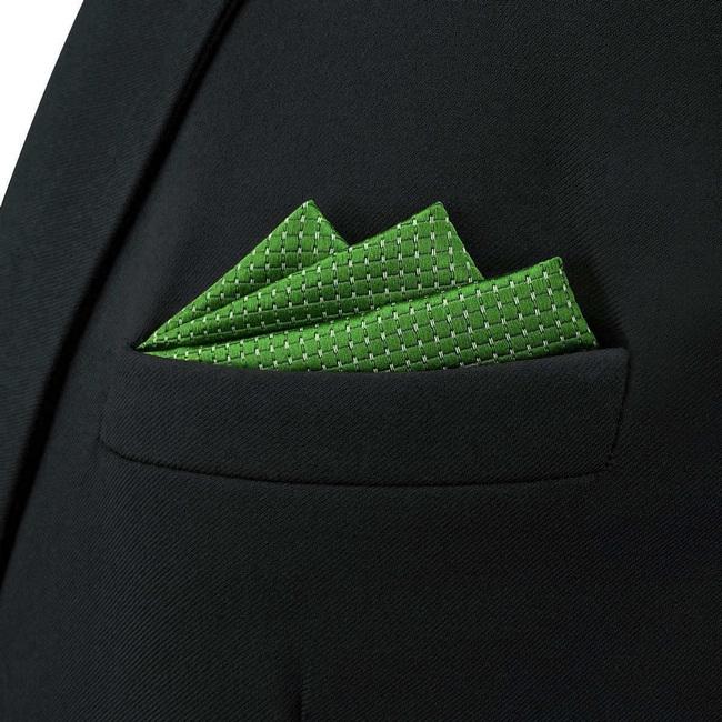 Shlax & Wing B50 Green Solid Mens Pocket Square Fashion Classic Wedding Handkerchief Dress Hanky