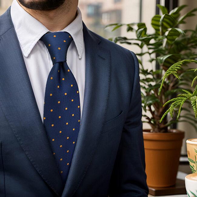 Shlax & Wing B54 Blue Polka Dots Mens Neckties Pocket Square Set Classic Fashion Business Extra Long Size