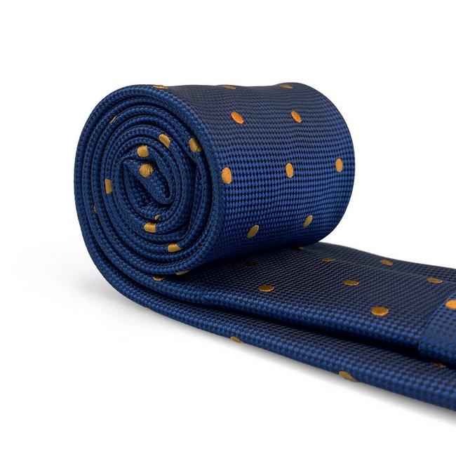 Shlax & Wing B54 Blue Polka Dots Mens Neckties Pocket Square Set Classic Fashion Business Extra Long Size