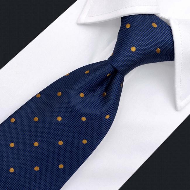 Shlax & Wing B54 Blue Polka Dots Mens Neckties Pocket Square Set Classic Fashion Business Extra Long Size
