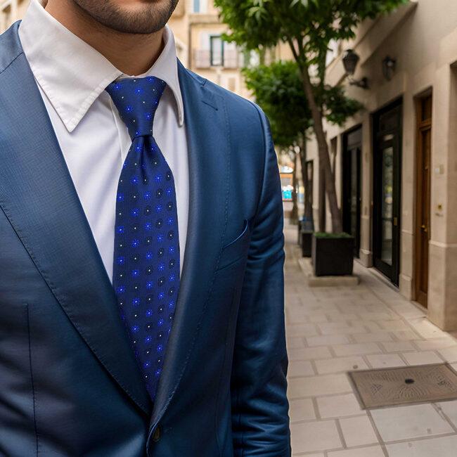 Shlax & Wing B56 Blue Floral Mens Neckties Pocket Square Set Classic Fashion Wedding Extra Long Size