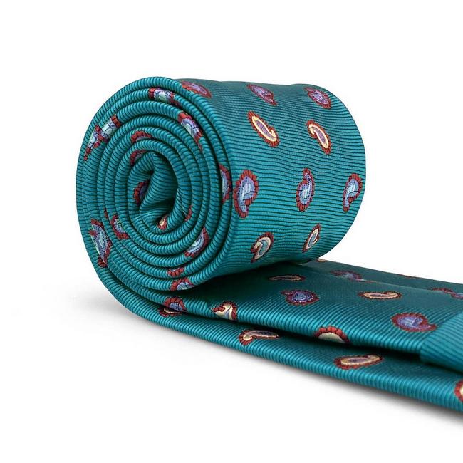 Shlax & Wing B58 Blue Green Paisley Mens Neckties Set Fashion Pocket Square Extra Long Size Business Wedding