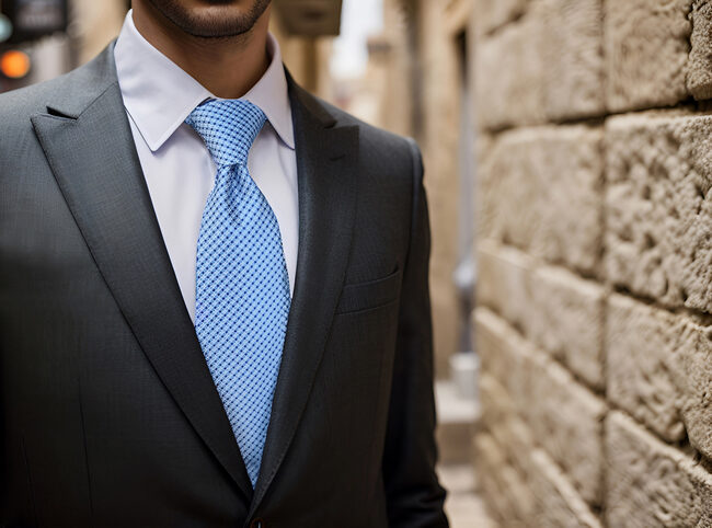 Shlax & Wing B6 Azure Polka Dots Silk Men’s Ties Necktie Wedding Classic Bow Tie Cufflinks Hanky Extra Long Size