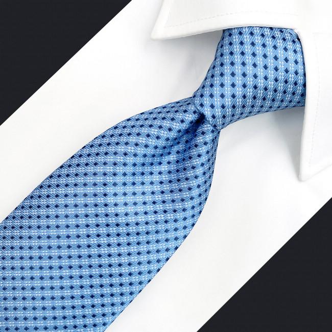 Shlax & Wing B6 Azure Polka Dots Silk Men’s Ties Necktie Wedding Classic Bow Tie Cufflinks Hanky Extra Long Size