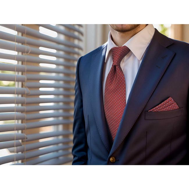 shlax & wing B64 Red Dots Mens Neckties Pocket Square Set Classic Fashion Wedding Extra Long Size Party