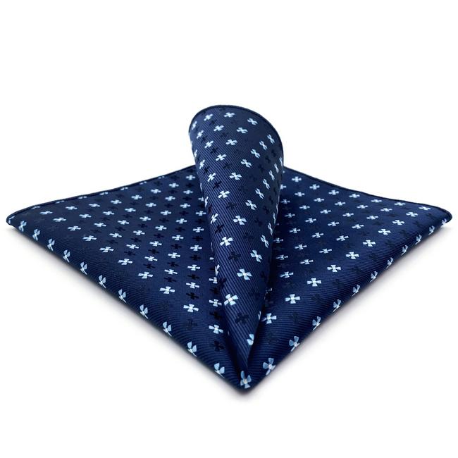 shlax & wing BH16 Navy Floral Mens Pocket Square Silk Fashion Classic Handkerchief Brand New Dress Hanky