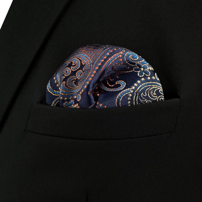 Shlax & Wing BH26 Multicolor Paisley Mens Pocket Square Silk Wedding Fashion Handkerchief Dress Hanky
