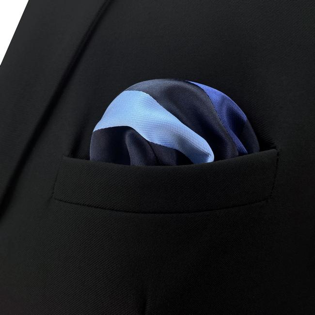 Shlax & Wing BH27 Multicolor Striped Silk Mens Pocket Square Fashion Classic Handkerchief Dress Hanky