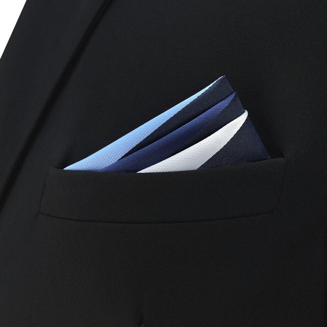 Shlax & Wing BH27 Multicolor Striped Silk Mens Pocket Square Fashion Classic Handkerchief Dress Hanky