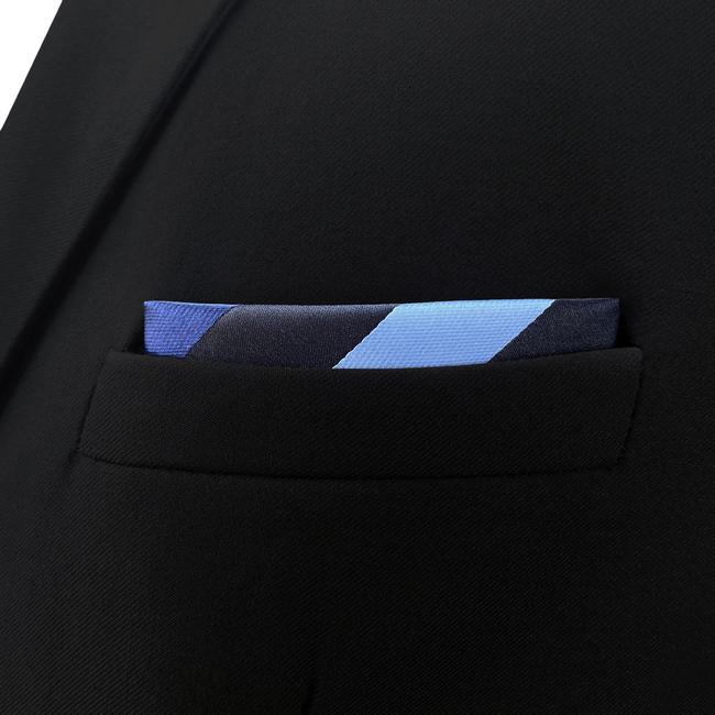 Shlax & Wing BH27 Multicolor Striped Silk Mens Pocket Square Fashion Classic Handkerchief Dress Hanky
