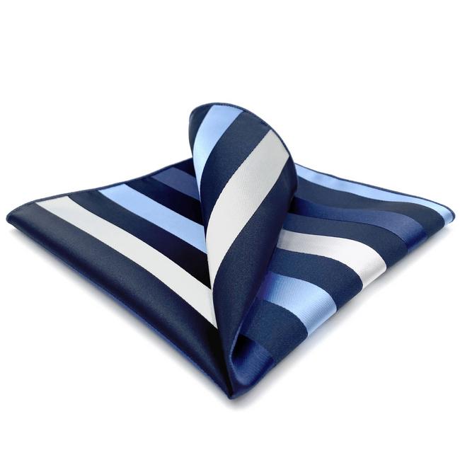 shlax & wing BH27 Multicolor Striped Silk Mens Pocket Square Fashion Classic Handkerchief Dress Hanky