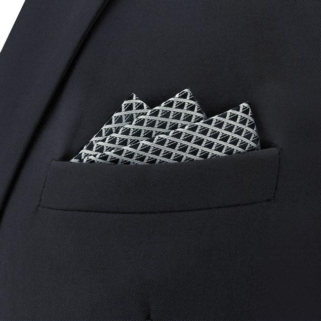 Shlax & Wing BH28 Black Solid Silk Mens Pocket Square Fashion Wedding Handkerchief Novelty Acceossories Hanky