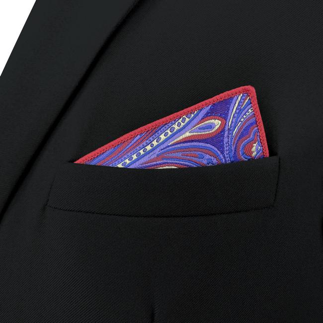 Shlax & Wing BH34 Multicolor Geometric Mens Pocket Square Party Fashion Hanky Wedding Jacquard Handkerchief Gift