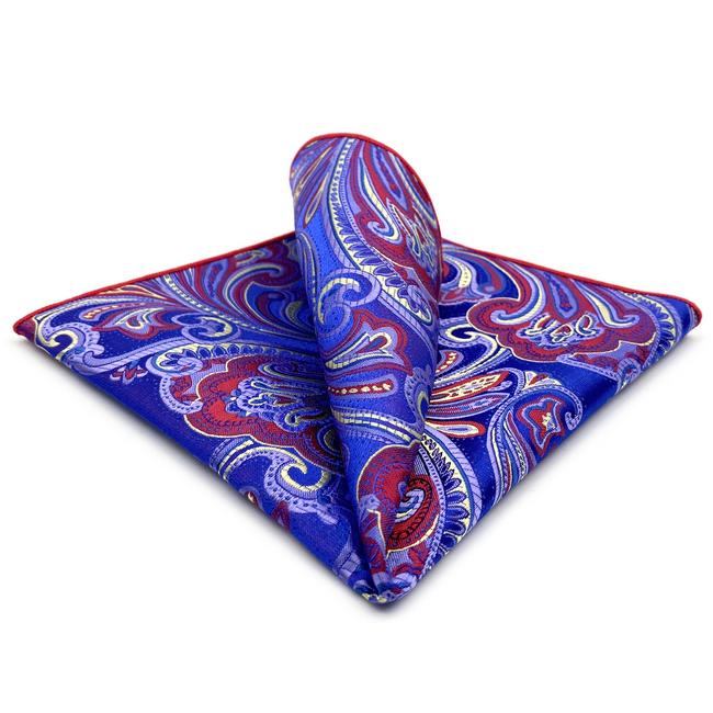 shlax & wing BH34 Multicolor Geometric Mens Pocket Square Party Fashion Hanky Wedding Jacquard Handkerchief Gift