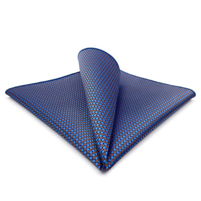 shlax & wing BH38 Blue Orange Polka Dots Mens Pocket Square Fashion shlax & wing BH38 Blue Orange Polka Dots Mens Pocket Square Fashion