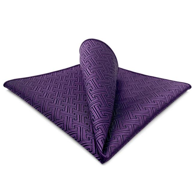 shlax & wing BH41 Dark Purple Geometric Men’s Pocket Square Accessories Business