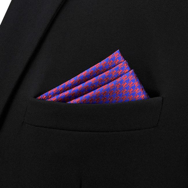 Shlax & Wing BH44 Multicolor Houndstooth Mens Pocket Square Business Classic