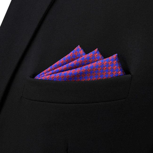 Shlax & Wing BH44 Multicolor Houndstooth Mens Pocket Square Business Classic