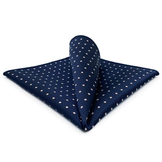 shlax & wing BH46 Navy Blue Floral Mens Pocket Square Fashion Classic Handkerchief Dress Hanky
