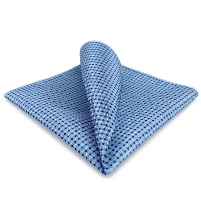 shlax & wing BH6 Azure Polka Dots Silk Mens Pocket Square Wedding Classic Handkerchief Brand New Dress Hanky