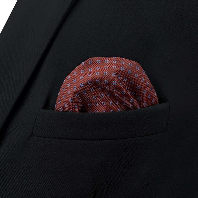 Shlax & Wing BH64 Red Dots Mens Pocket Square Classic Fashion Wedding Party Handkerchief Groom