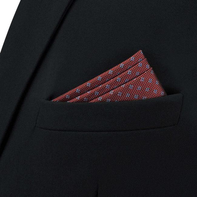 Shlax & Wing BH64 Red Dots Mens Pocket Square Classic Fashion Wedding Party Handkerchief Groom