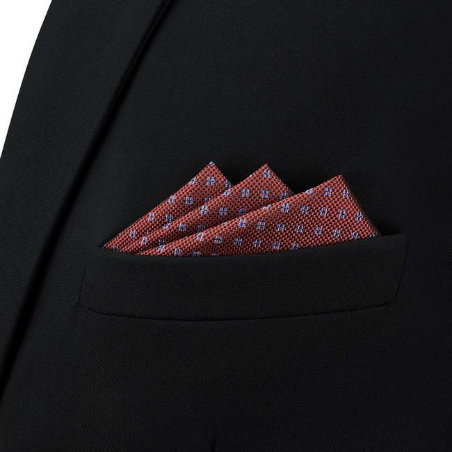 Shlax & Wing BH64 Red Dots Mens Pocket Square Classic Fashion Wedding Party Handkerchief Groom