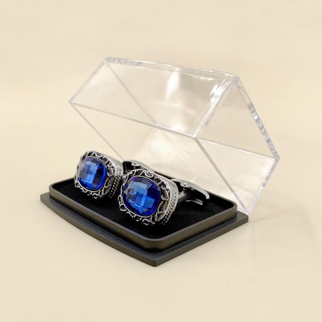 Shlax & Wing Blue Crystal Cufflinks For Men Business Gift Men’s Cuff Links 03